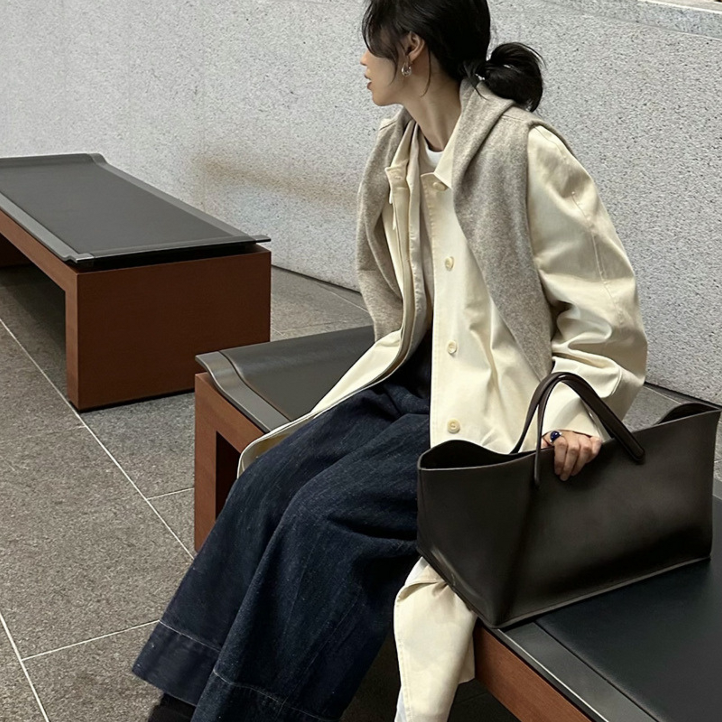 The Row Idaho inspired Luxurious Leather Bag