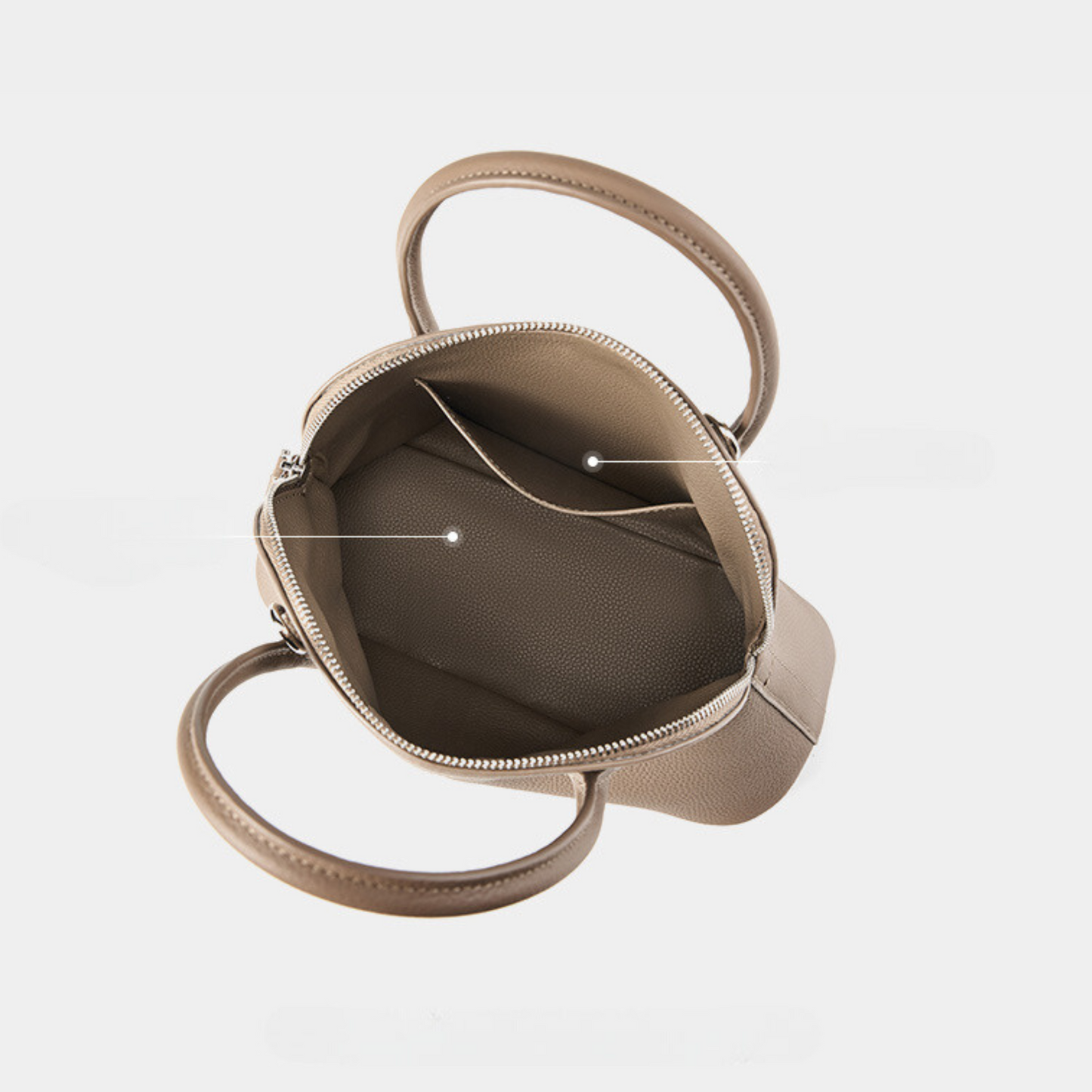 Hermes Bolide Inspired Leather Handbag