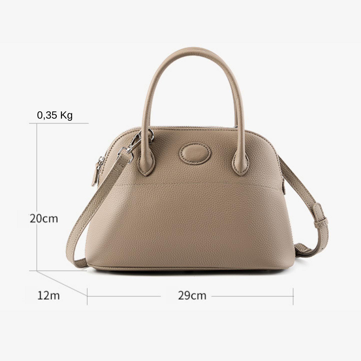 Hermes Bolide Inspired Leather Handbag
