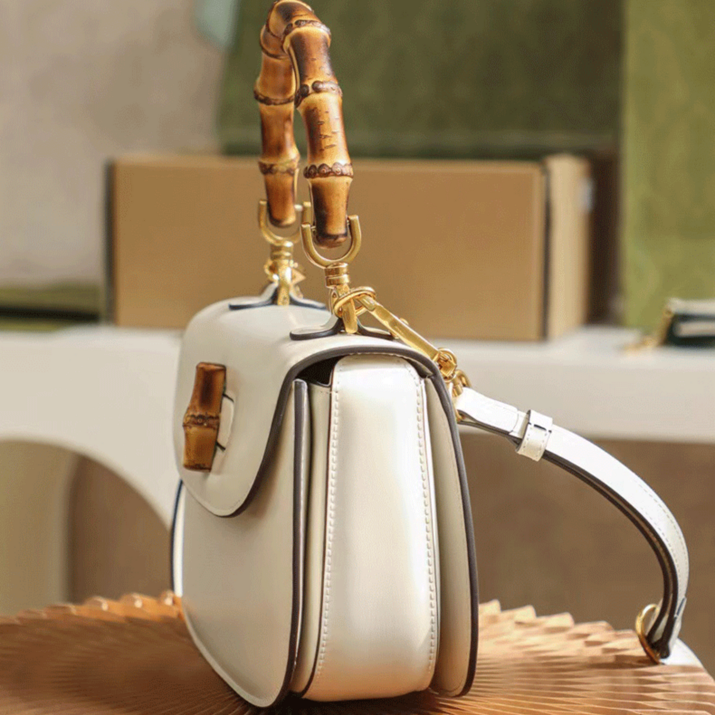 Gucci Bamboo 1947 Inspired top handle Leather bag