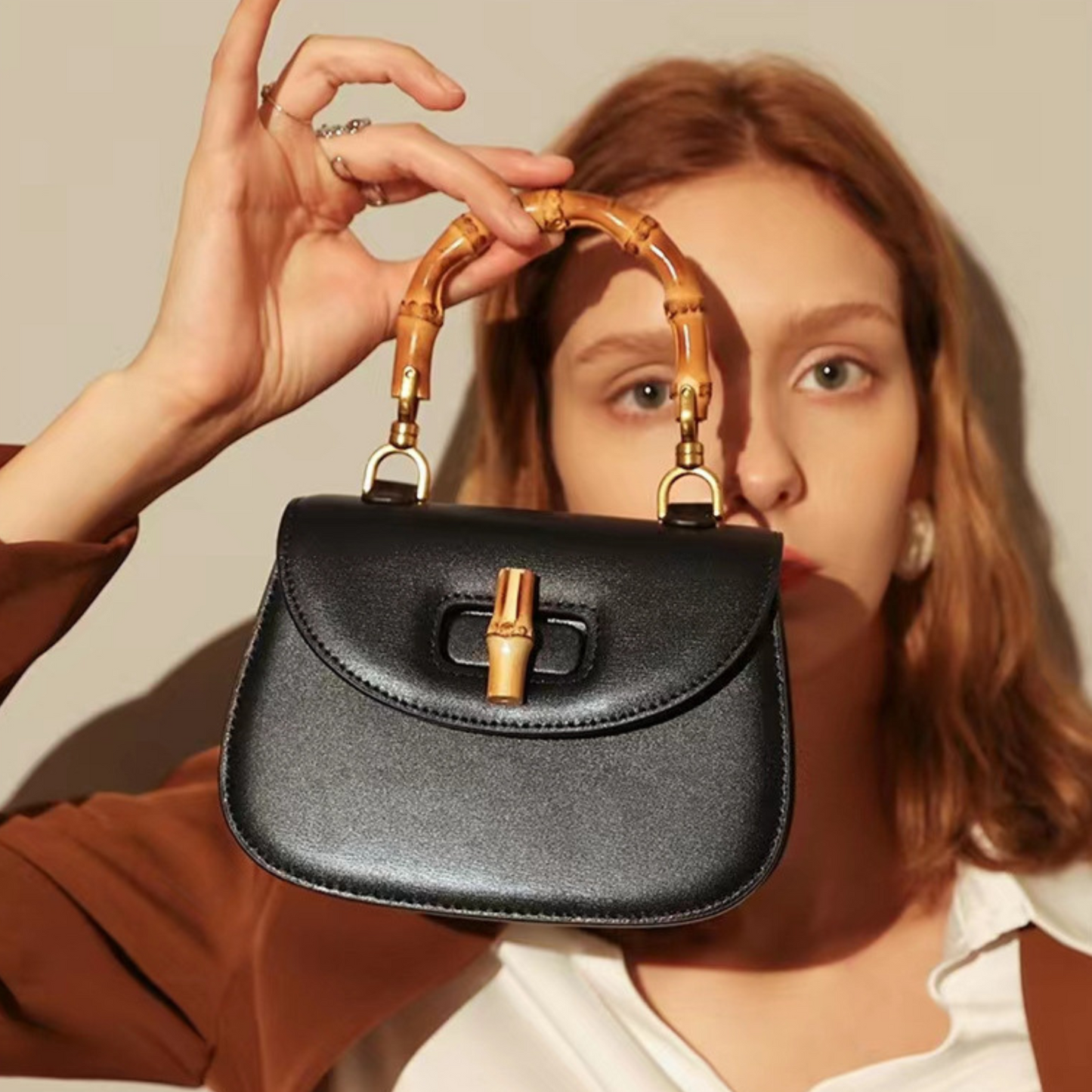 Gucci Bamboo 1947 Inspired top handle Leather bag