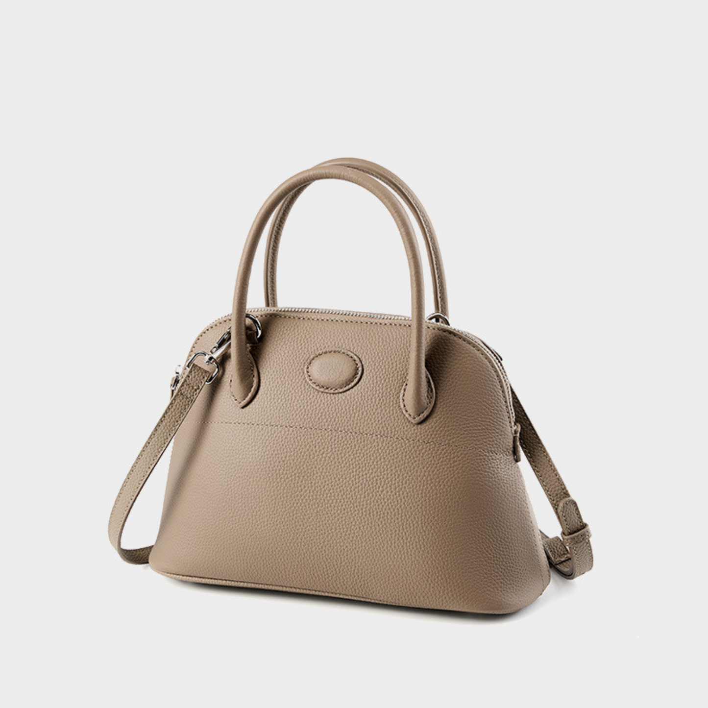 Hermes Bolide Inspired Leather Handbag