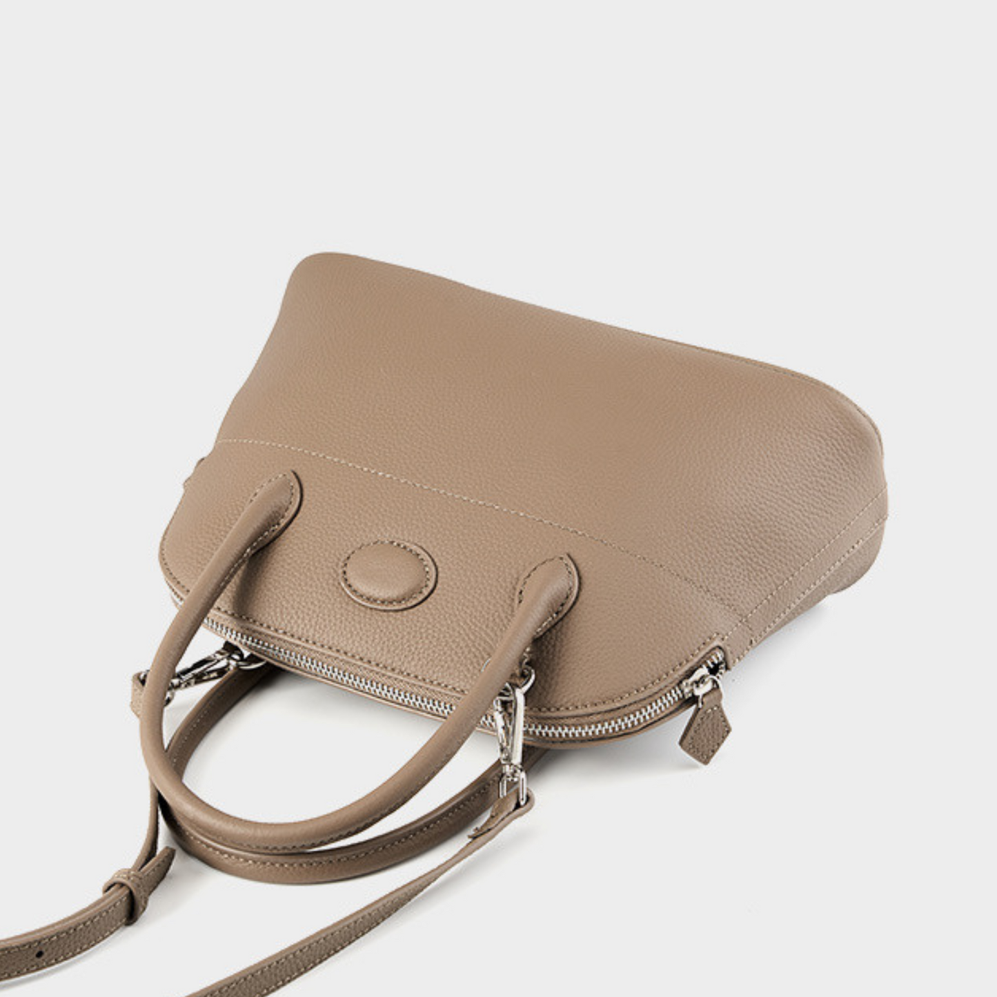 Hermes Bolide Inspired Leather Handbag