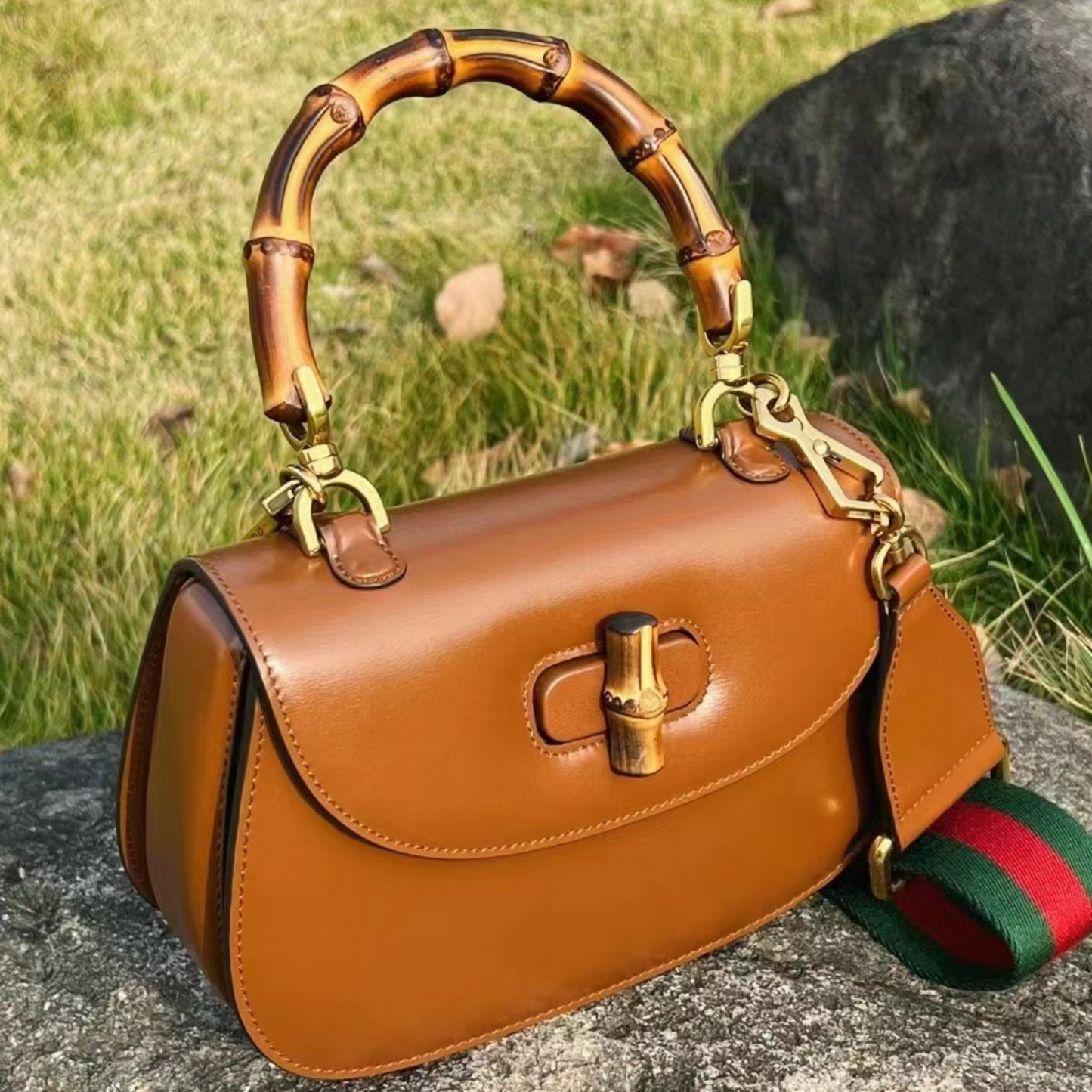 Gucci Bamboo 1947 Inspired top handle Leather bag