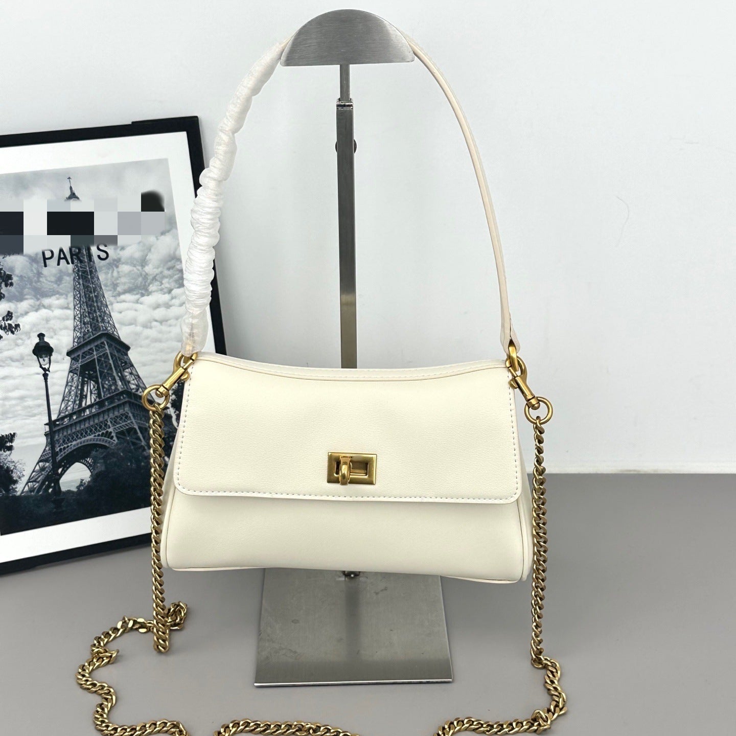 Balenciaga Rodeo Nano With Chain Inspired Leather handbag