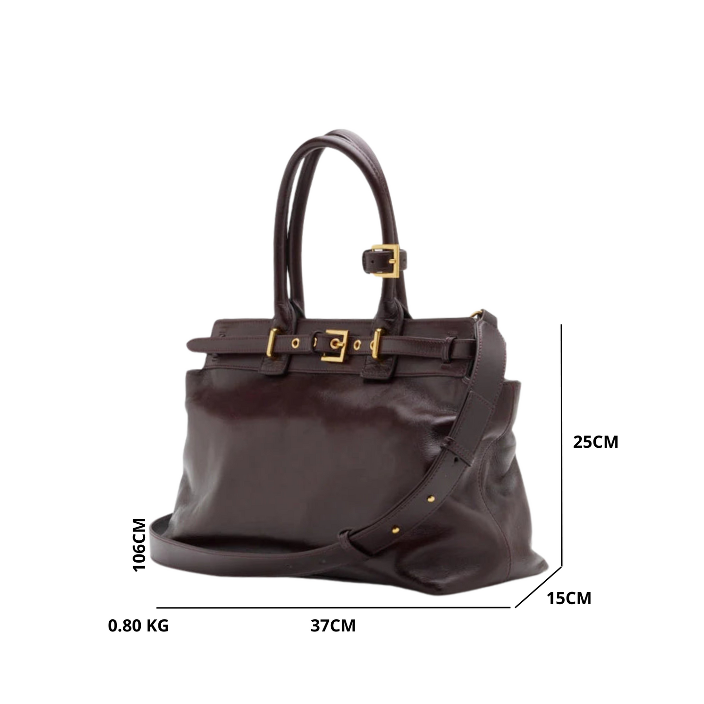 Céline CONTI Inspired Leather Handbag