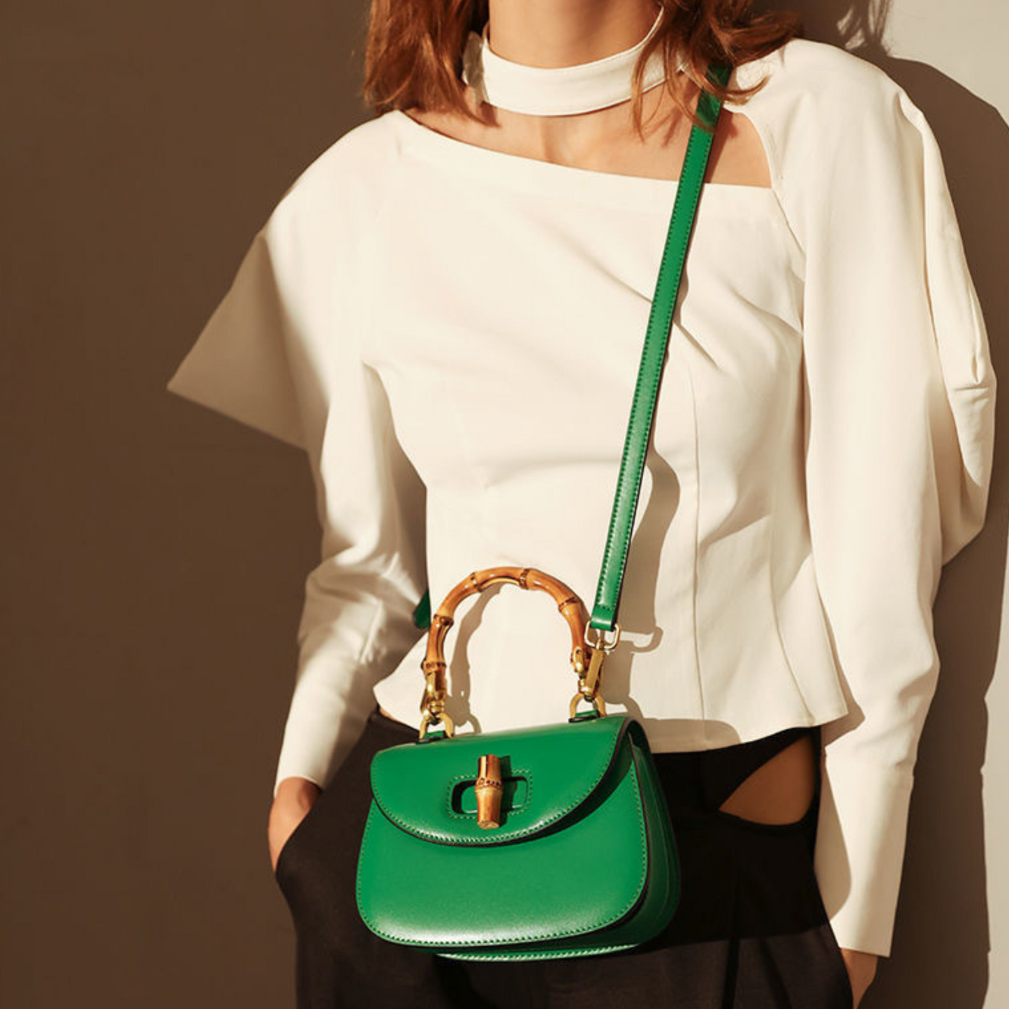 Gucci Bamboo 1947 Inspired top handle Leather bag