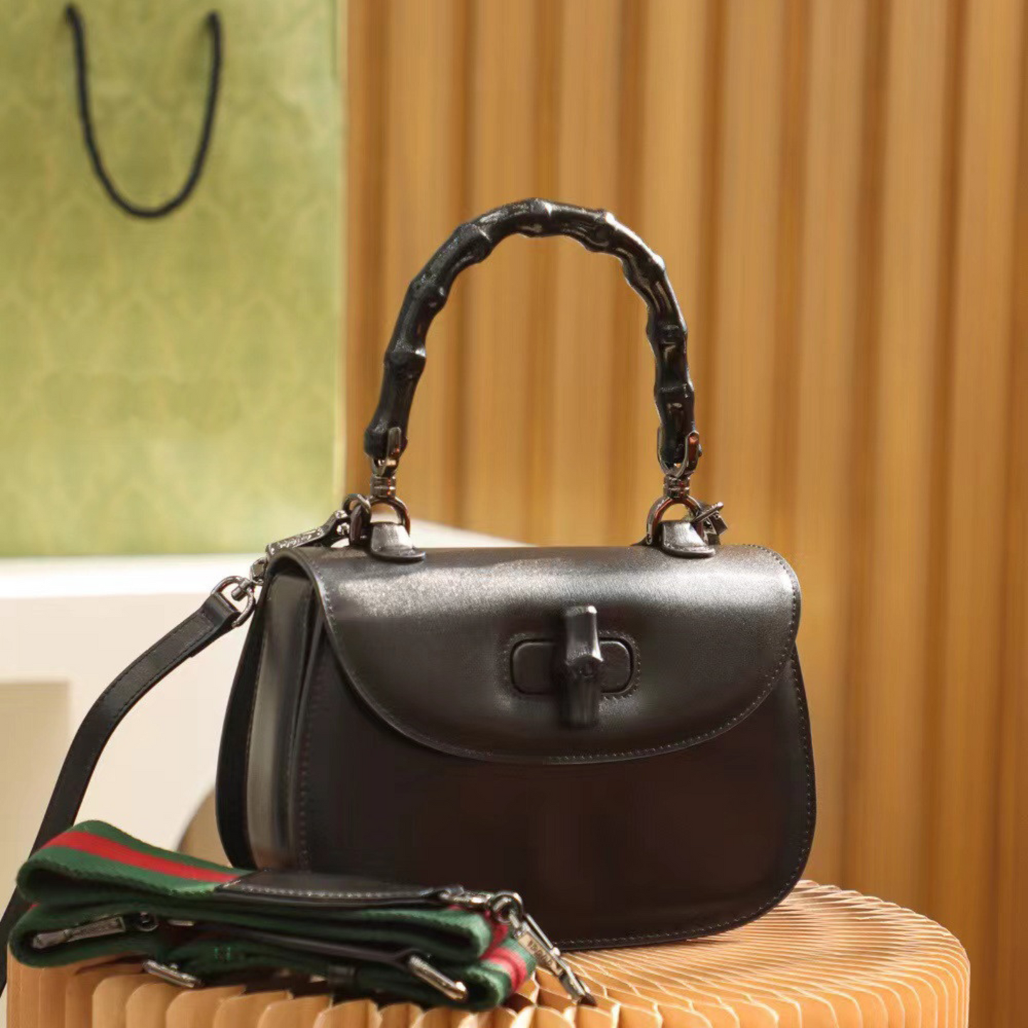 Gucci Bamboo 1947 Inspired top handle Leather bag