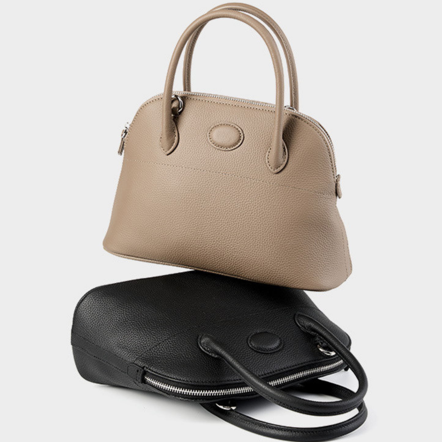Hermes Bolide Inspired Leather Handbag
