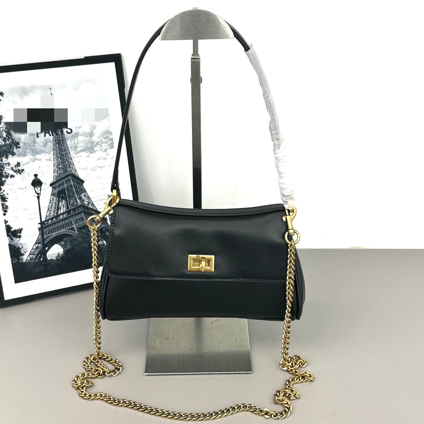 Balenciaga Rodeo Nano With Chain Inspired Leather handbag