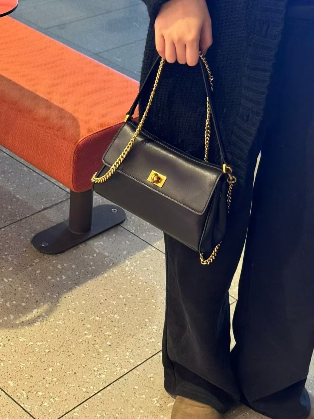 Balenciaga Rodeo Nano With Chain Inspired Leather handbag