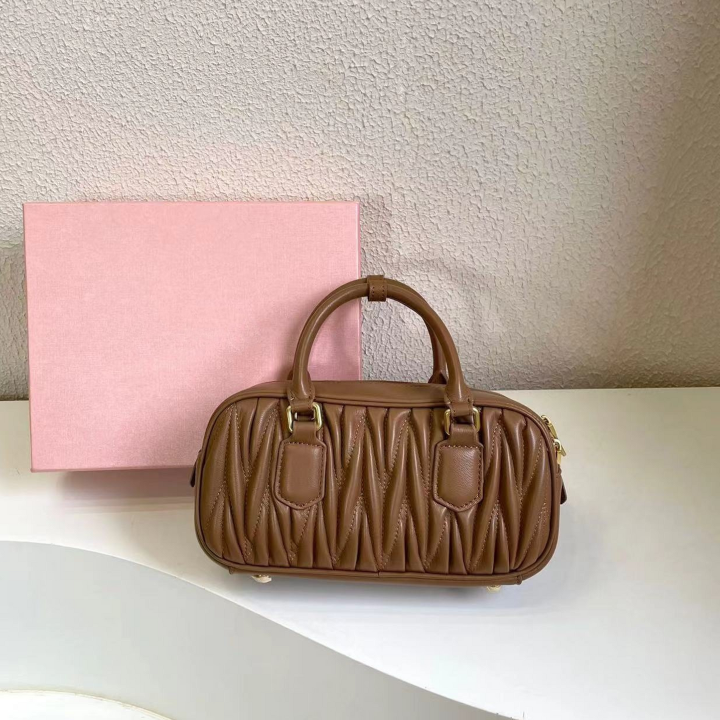 MIUMIU Arcadie Matelassé Nappa Inspired Leather Handbag