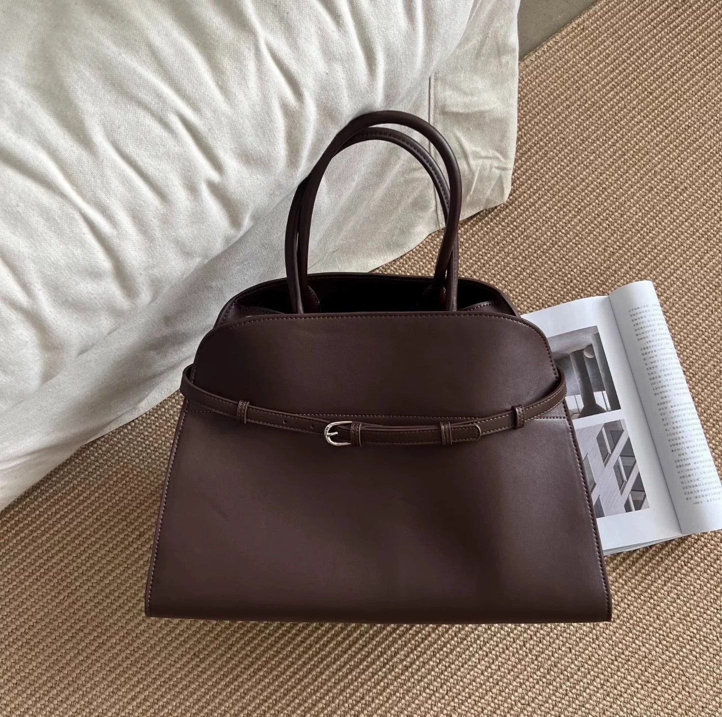 The Row Margaux inspired Luxurious Leather Tote Bag